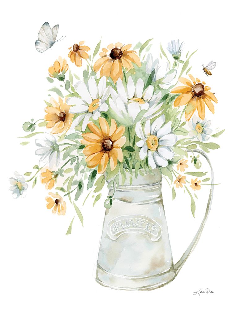 Sunflowers and Daisies II art print by Katrina Pete for $57.95 CAD