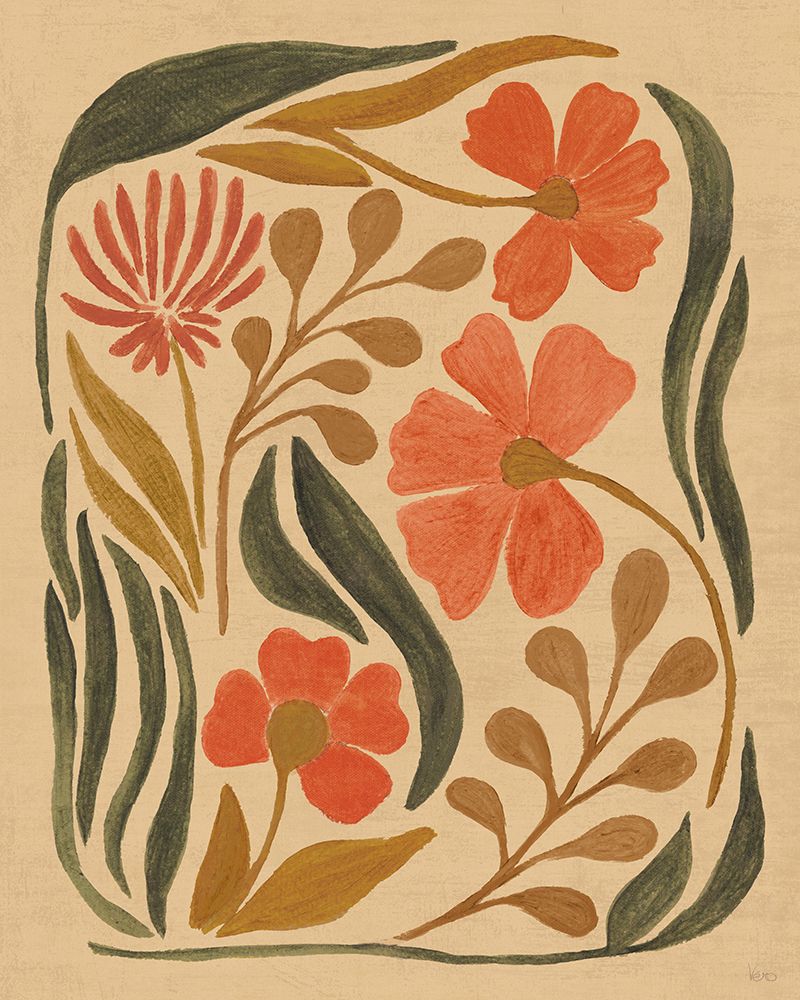 Bold Floral Abstract I art print by Veronique Charron for $57.95 CAD