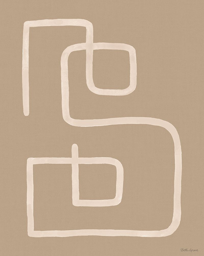 Abstract Squiggle I Desert Dark art print by Beth Grove for $57.95 CAD