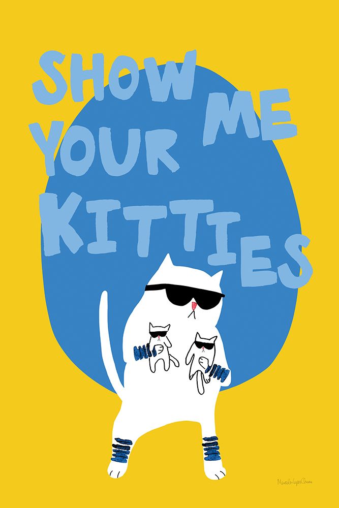 Cool Cat IV art print by Mercedes Lopez Charro for $57.95 CAD