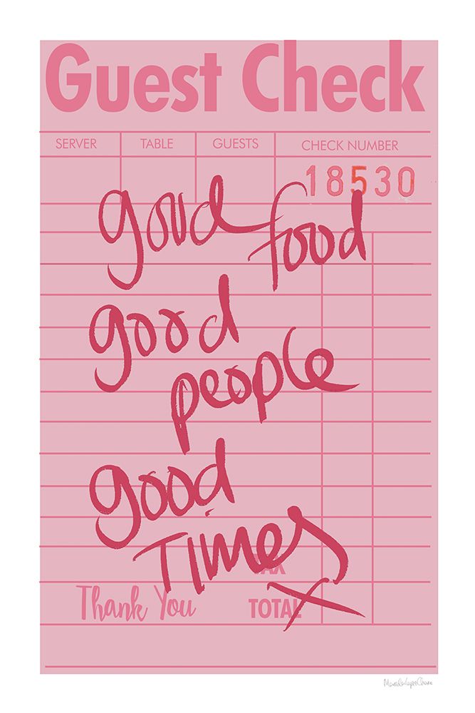 Guest Check I art print by Mercedes Lopez Charro for $57.95 CAD
