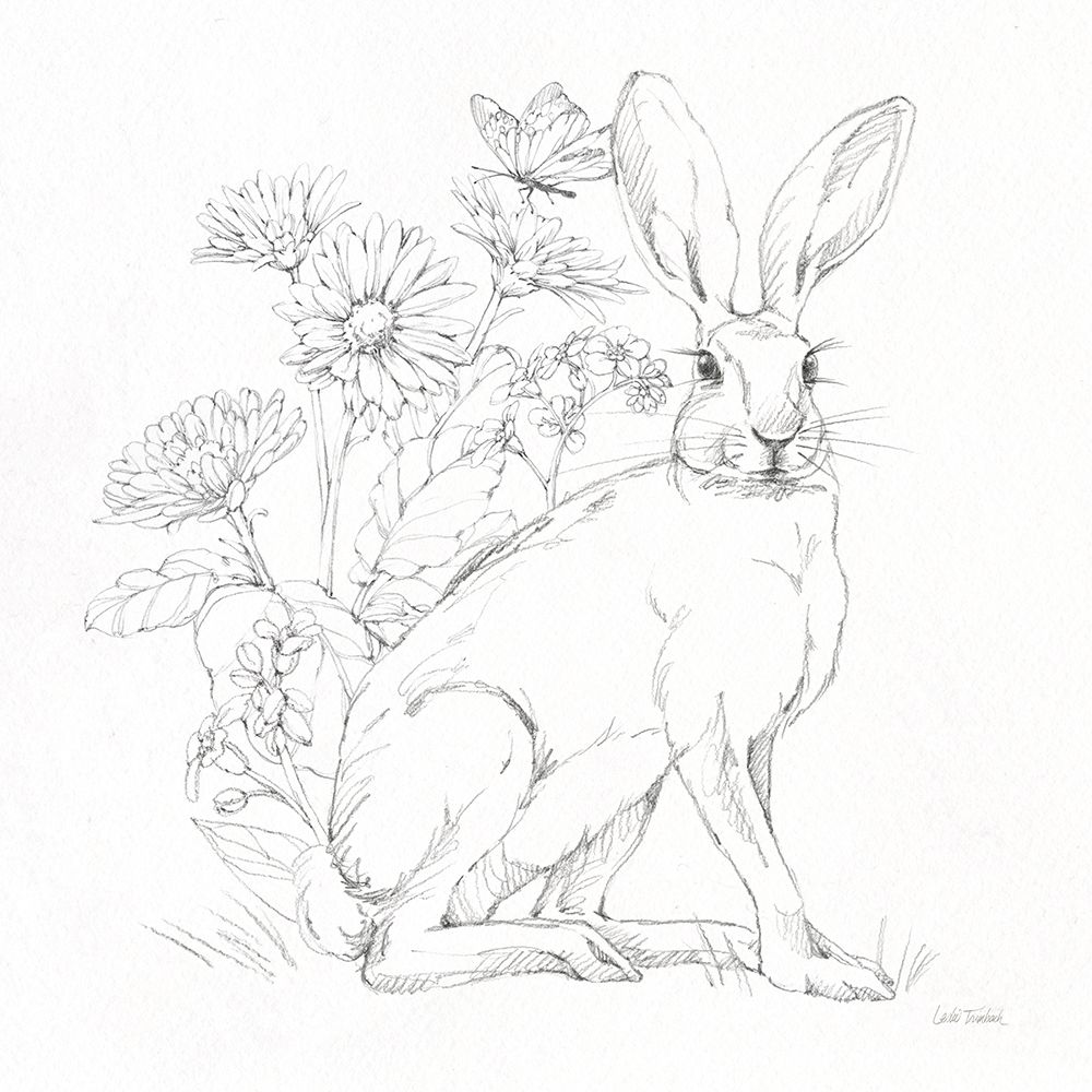 In The Garden II Sketch art print by Leslie Trimbach for $57.95 CAD