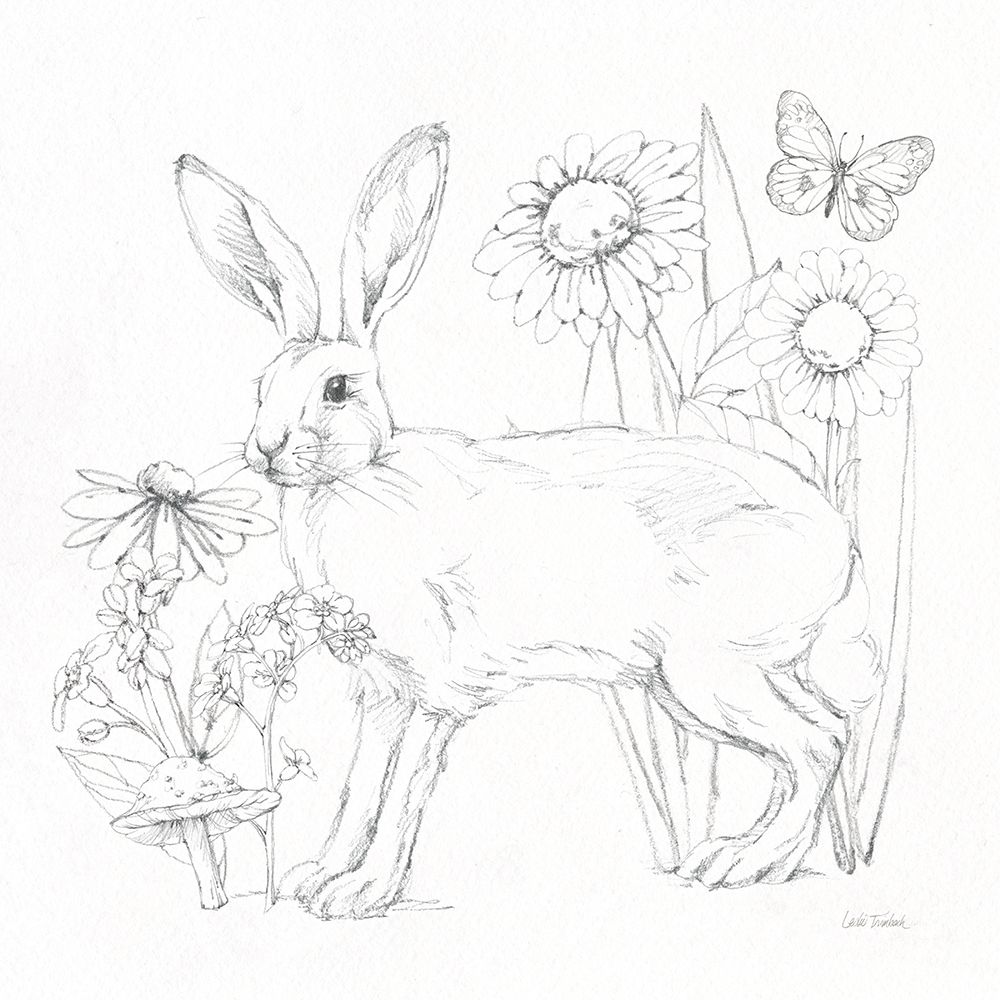 In The Garden III Sketch art print by Leslie Trimbach for $57.95 CAD