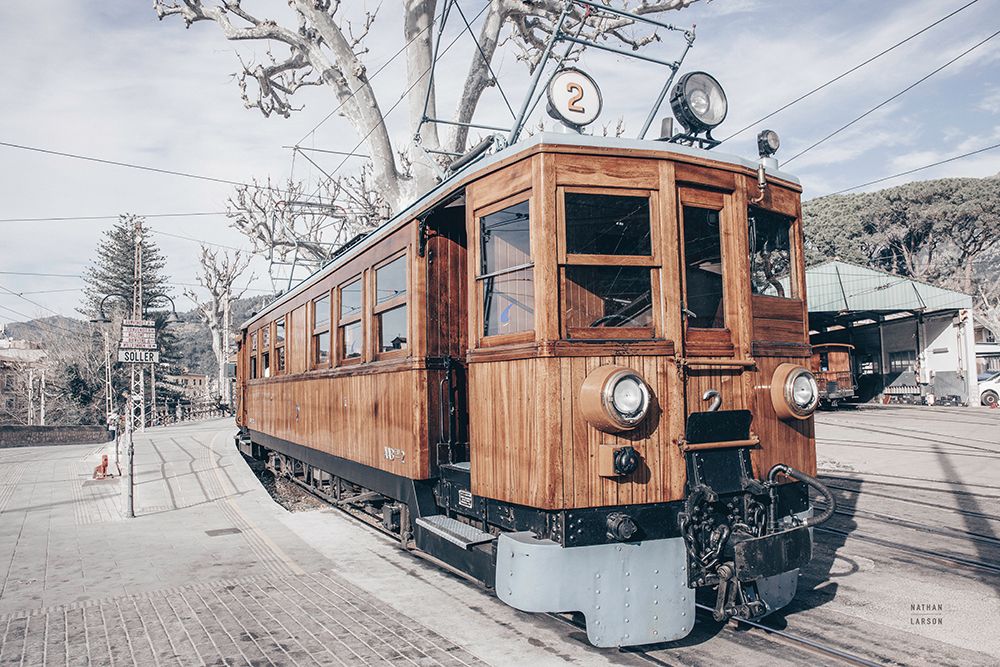 Mallorca Train Neutral art print by Nathan Larson for $57.95 CAD