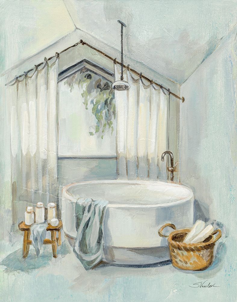 Bathroom in the Attic I art print by Silvia Vassileva for $57.95 CAD
