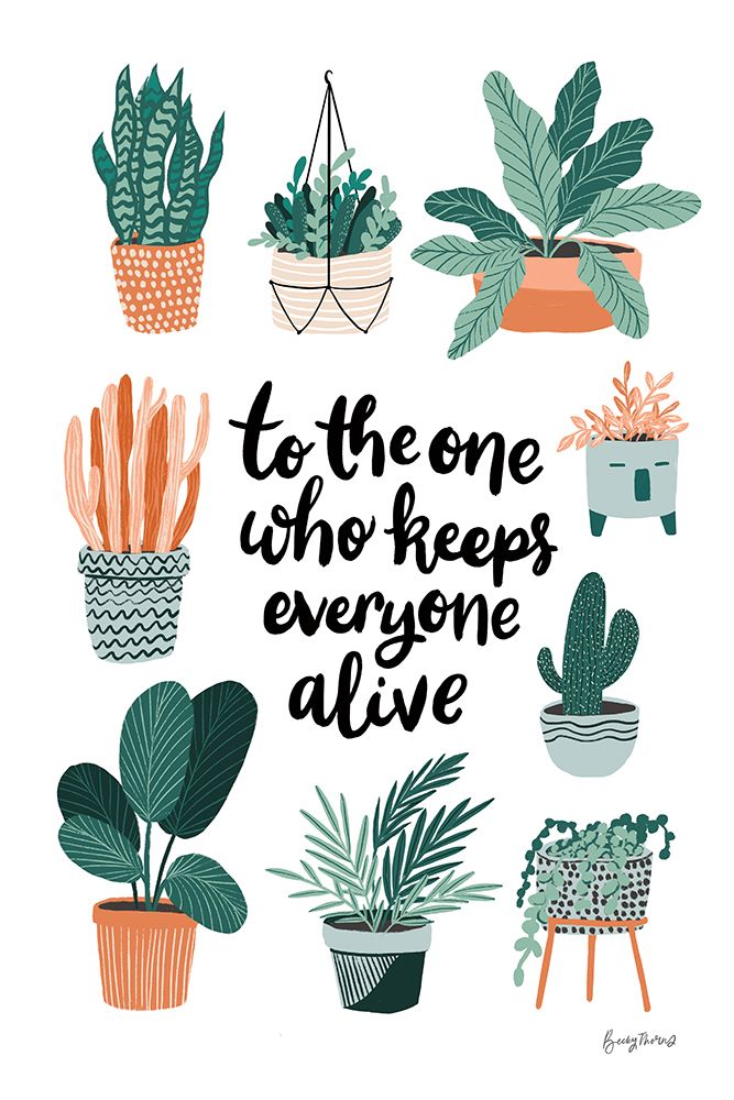 Plant Lady Mothers Day art print by Becky Thorns for $57.95 CAD