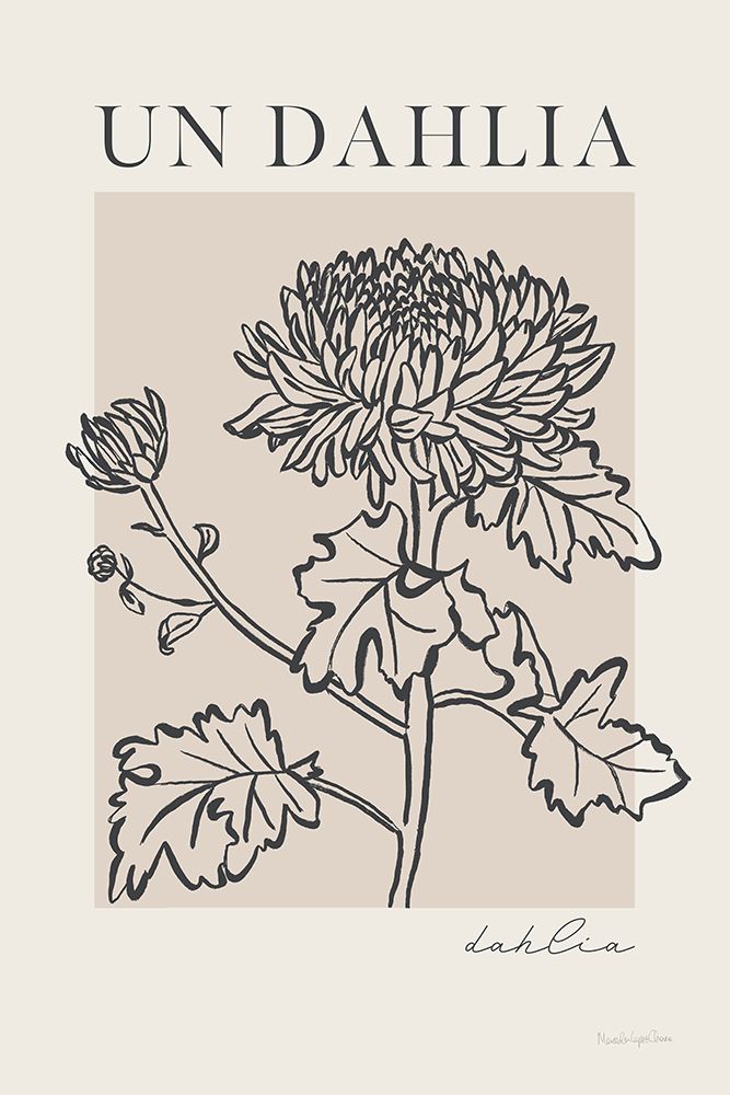 French Flower Poster I Bold art print by Mercedes Lopez Charro for $57.95 CAD
