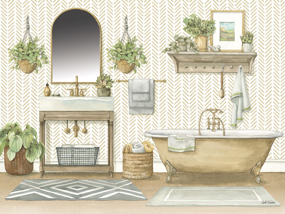 Serene Bath III art print by Leslie Trimbach for $57.95 CAD