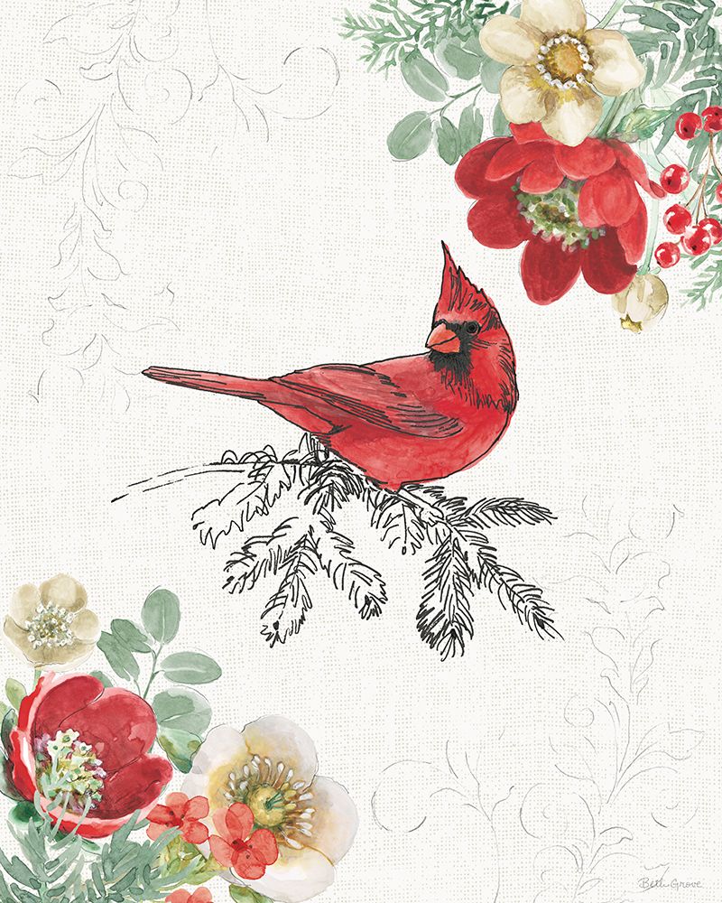Holiday Traditions V Red art print by Beth Grove for $57.95 CAD