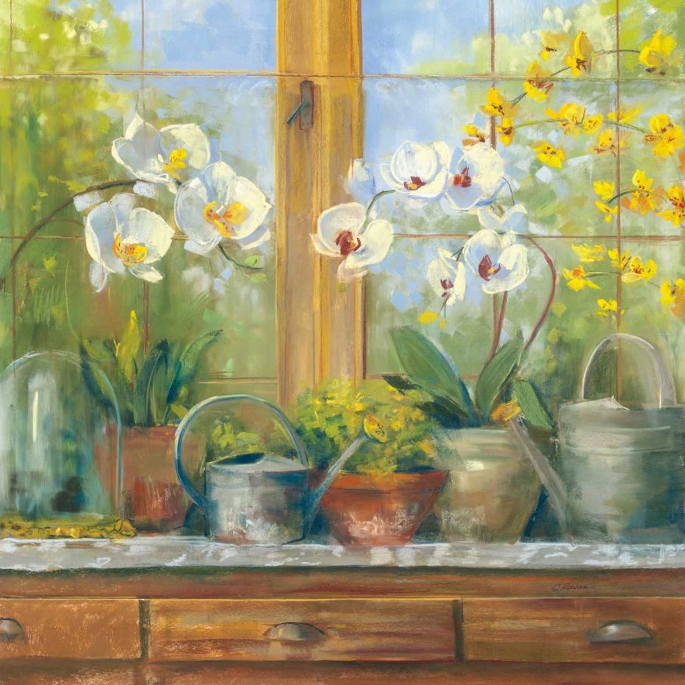 Gardeners Table Orchids art print by Carol Rowan for $57.95 CAD