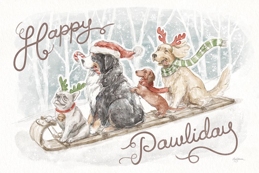 Happy Pawliday I art print by Mary Urban for $57.95 CAD