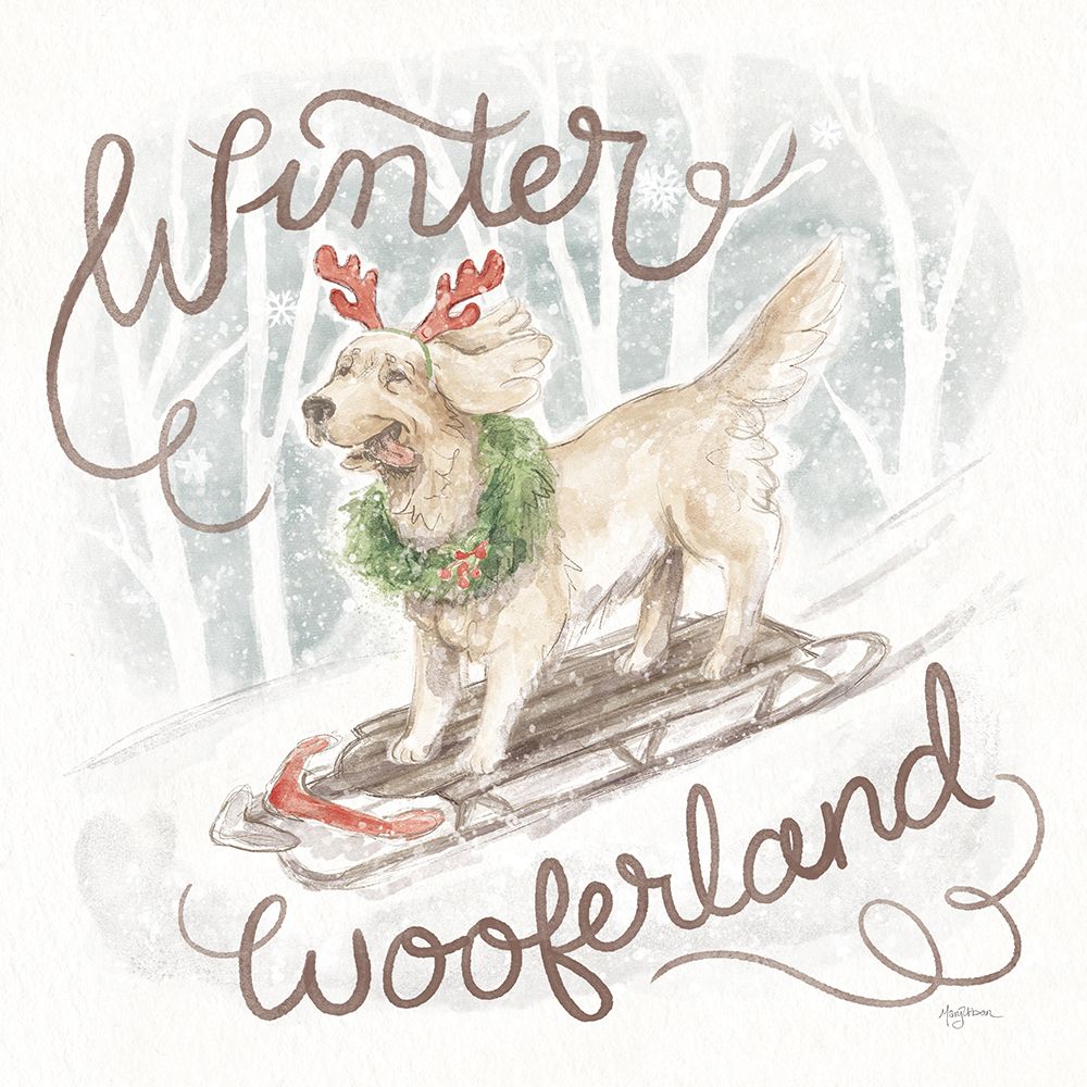 Happy Pawliday III art print by Mary Urban for $57.95 CAD