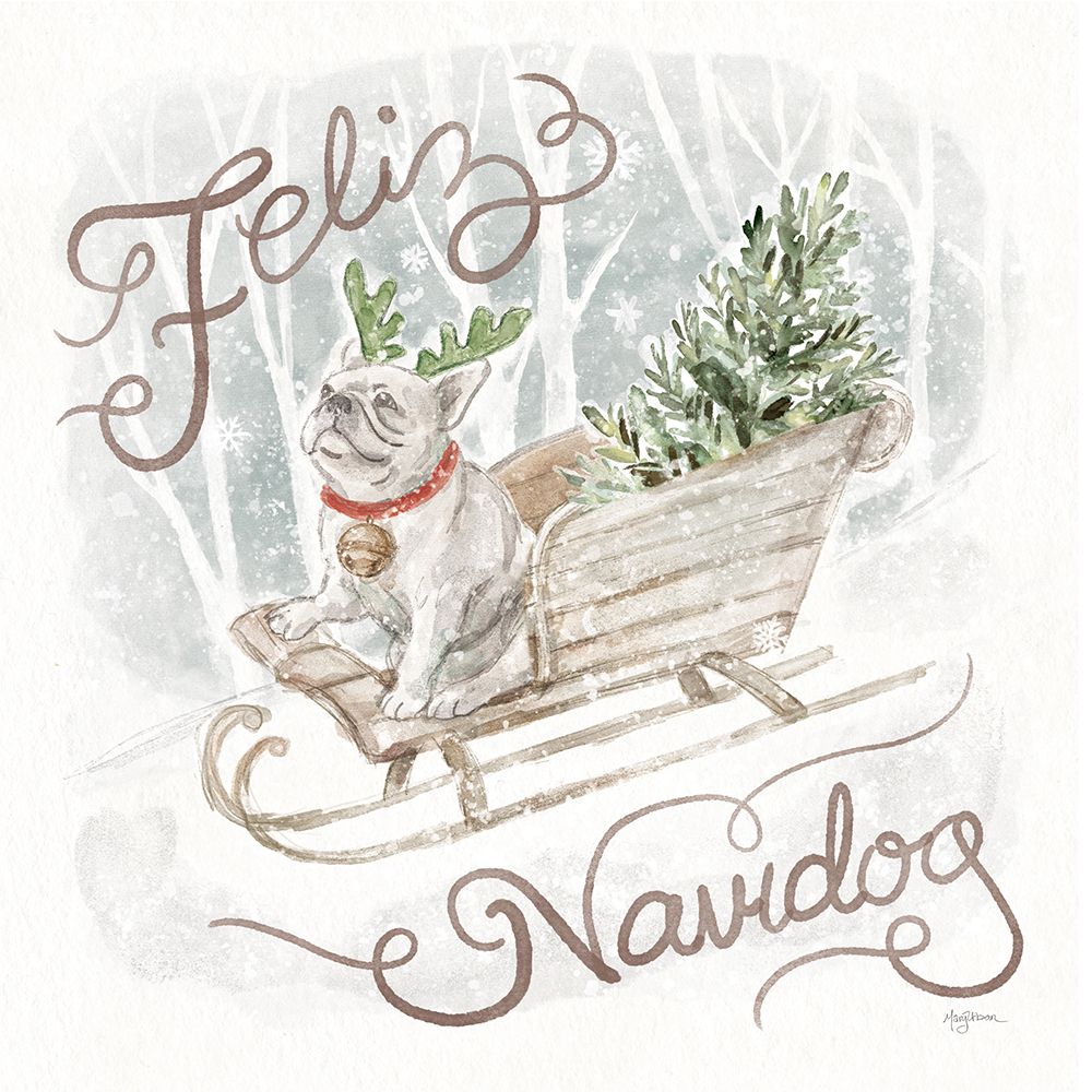 Happy Pawliday V art print by Mary Urban for $57.95 CAD