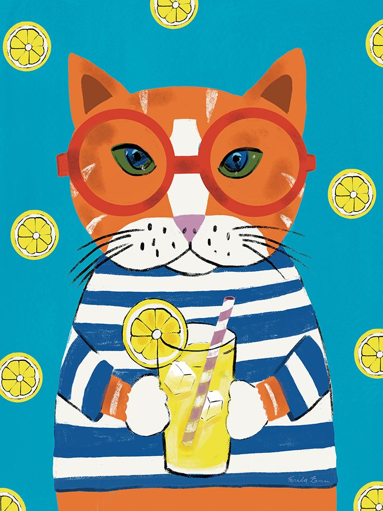 Seasonal Cat I art print by Farida Zaman for $57.95 CAD