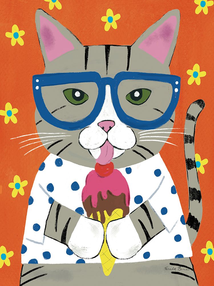 Seasonal Cat III art print by Farida Zaman for $57.95 CAD