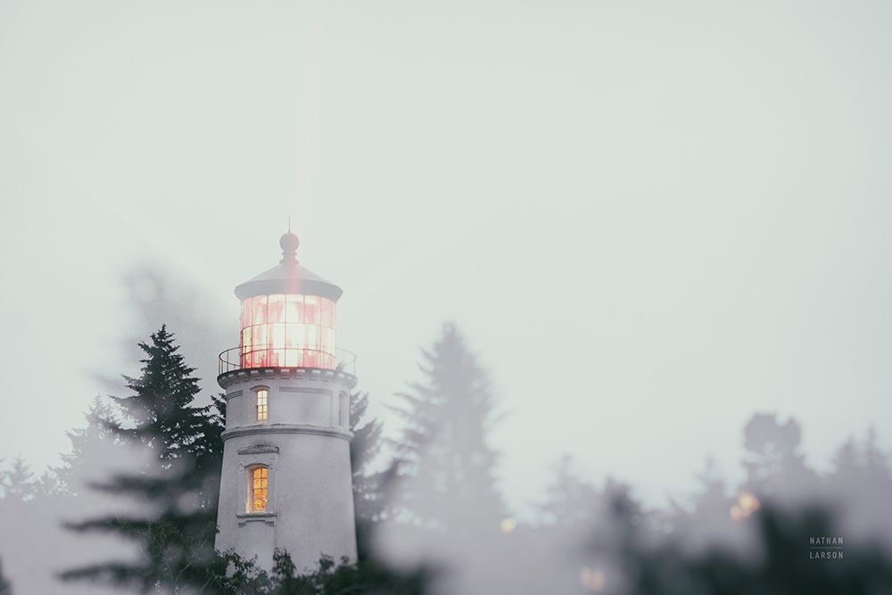 Oregon Coast Umpqua River Lighthouse art print by Nathan Larson for $57.95 CAD