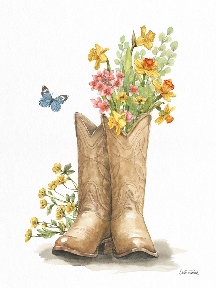 Wildflower Western I art print by Leslie Trimbach for $57.95 CAD