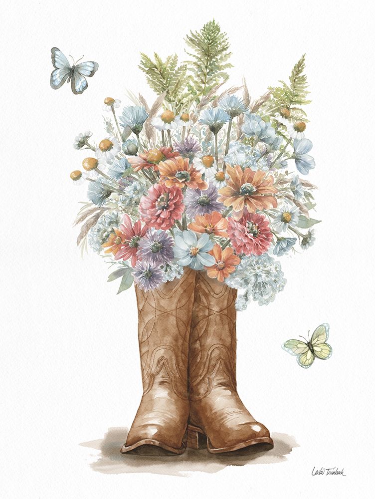 Wildflower Western IV art print by Leslie Trimbach for $57.95 CAD
