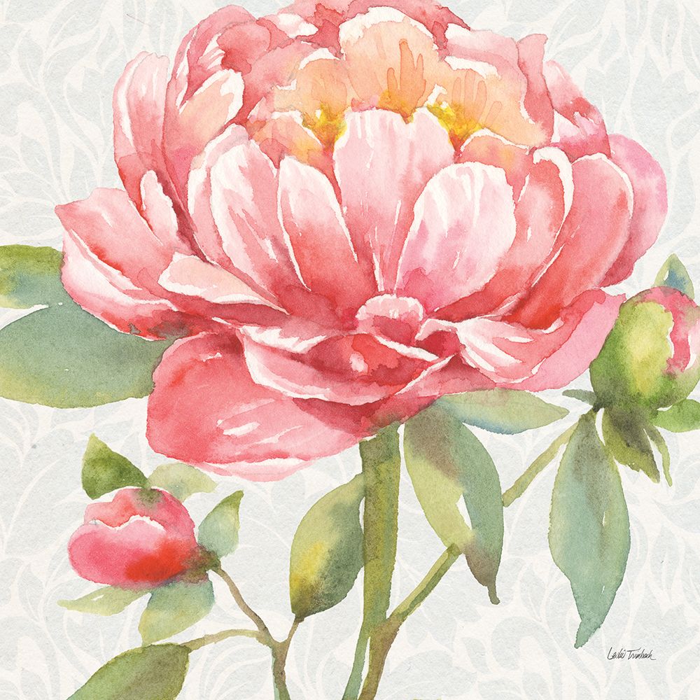 Pink Flora II art print by Leslie Trimbach for $57.95 CAD