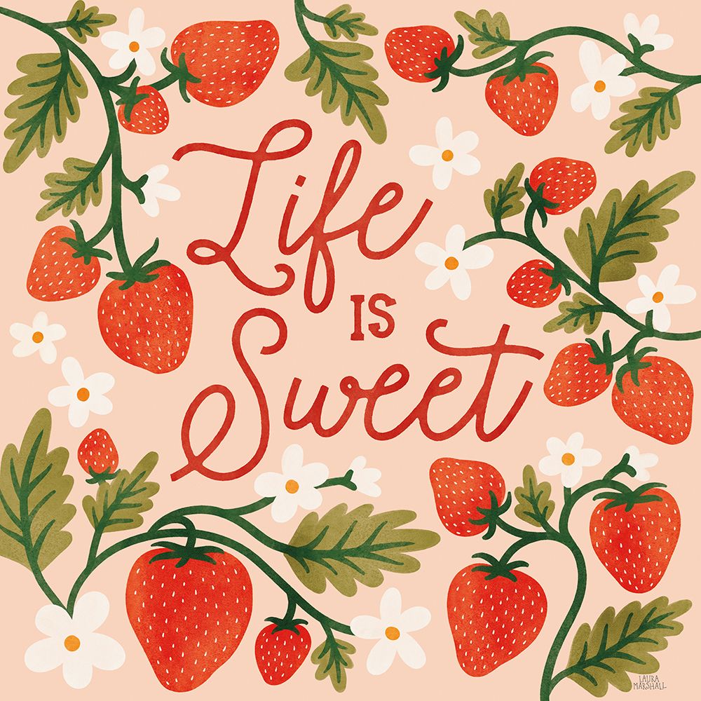 Strawberry Fields II art print by Laura Marshall for $57.95 CAD