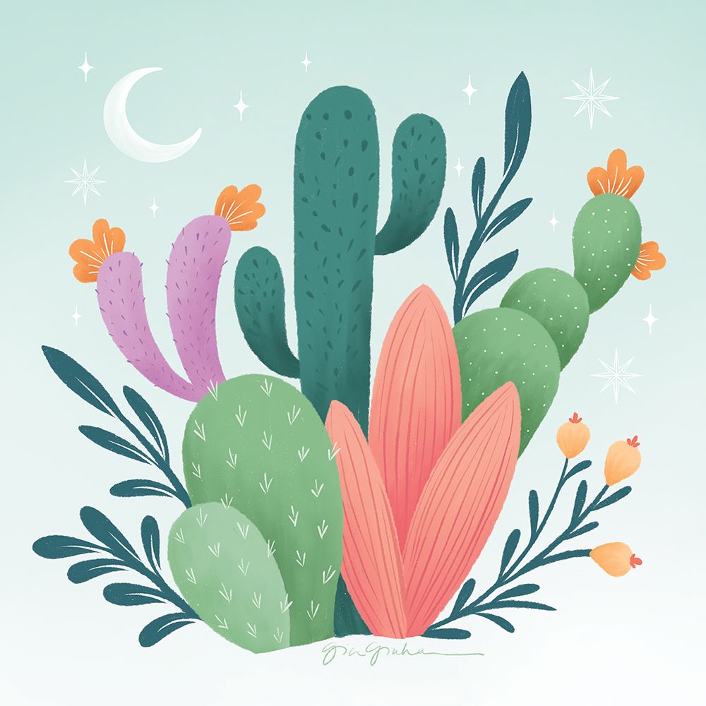 Cactus Garden II art print by Gia Graham for $57.95 CAD