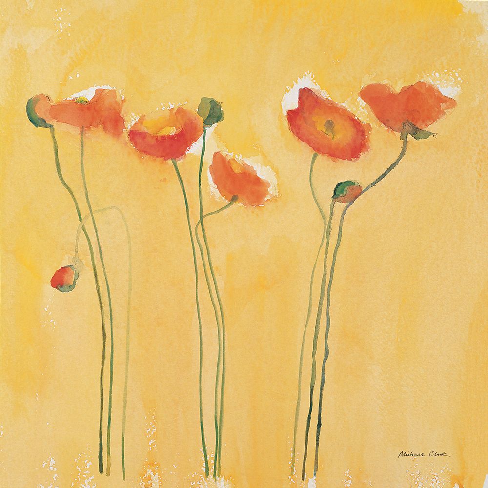Cadmium Orange Poppies art print by Michael Clark for $57.95 CAD