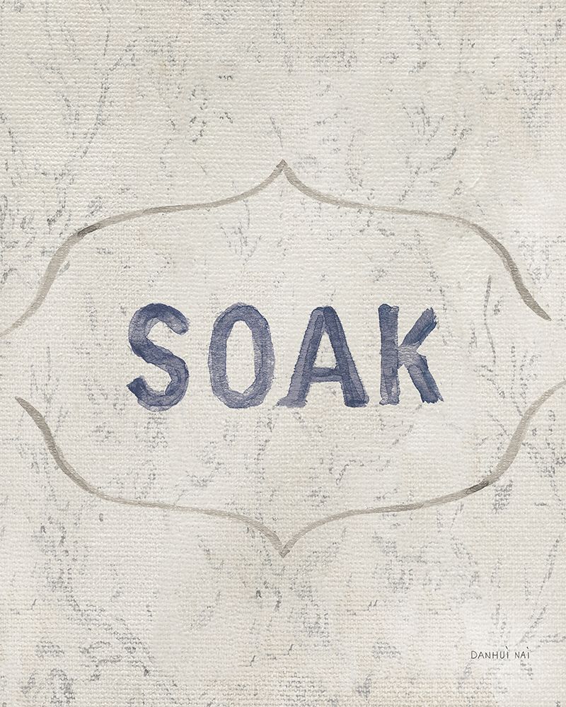 Victorian Bath Words III Vertical art print by Danhui Nai for $57.95 CAD