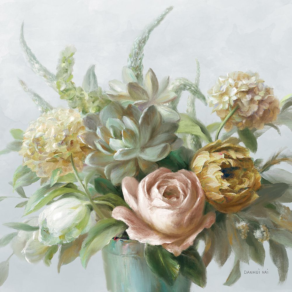 Natural Elegance Fall on Grey no Texture Crop art print by Danhui Nai for $57.95 CAD