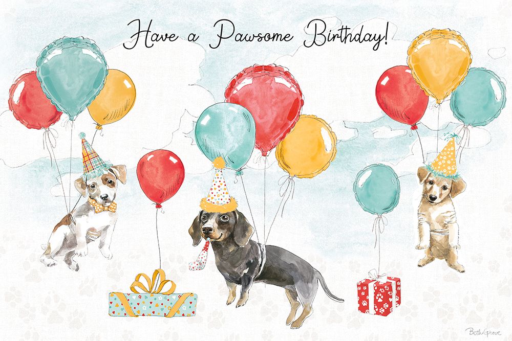 Paws of Love V Birthday art print by Beth Grove for $57.95 CAD
