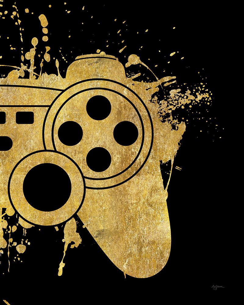 Gamer Splash VII Black Gold art print by Mary Urban for $57.95 CAD
