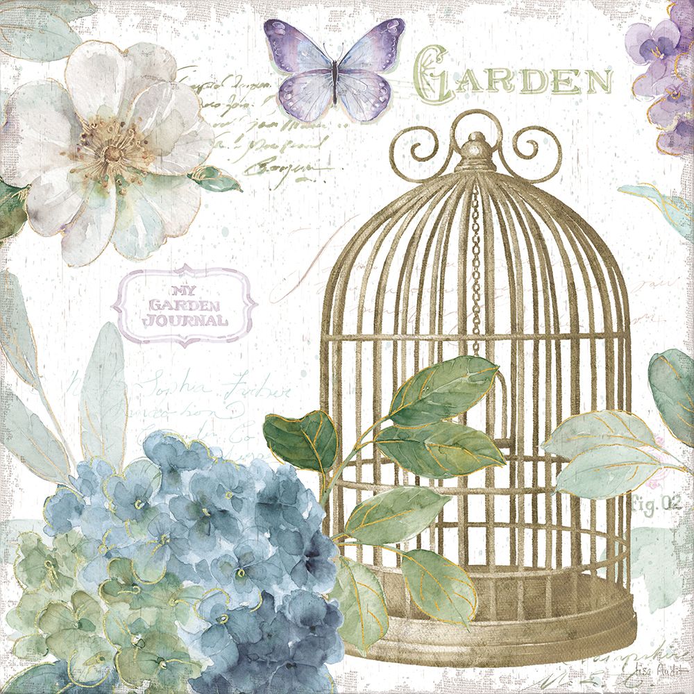 Rainbow Seeds Floral Birdcage III v2 art print by Lisa Audit for $57.95 CAD