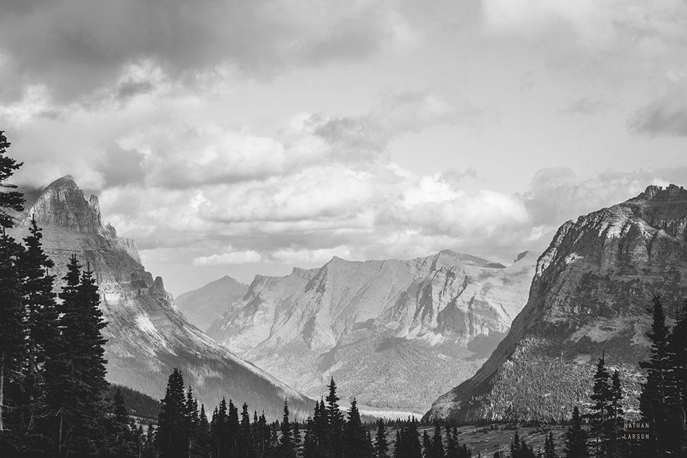 Glacier National Park Gateway BW art print by Nathan Larson for $57.95 CAD