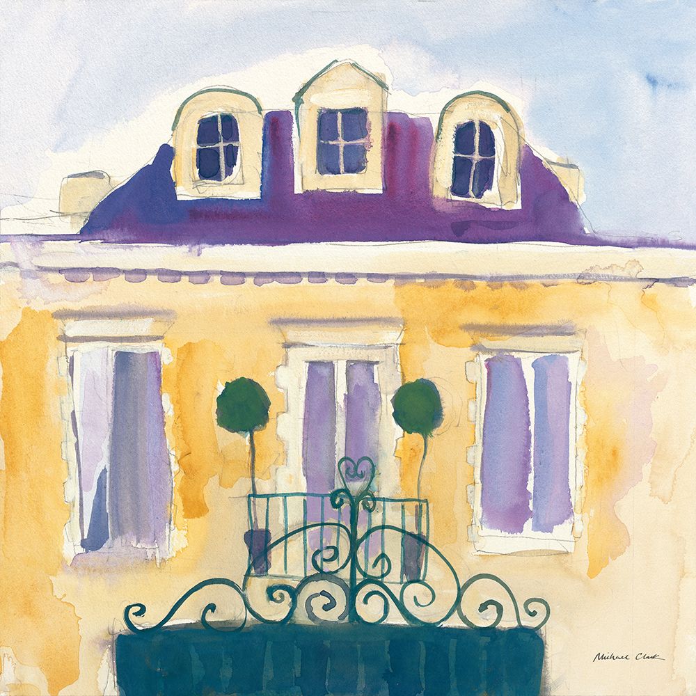 Le Maison Jaune I art print by Michael Clark for $57.95 CAD