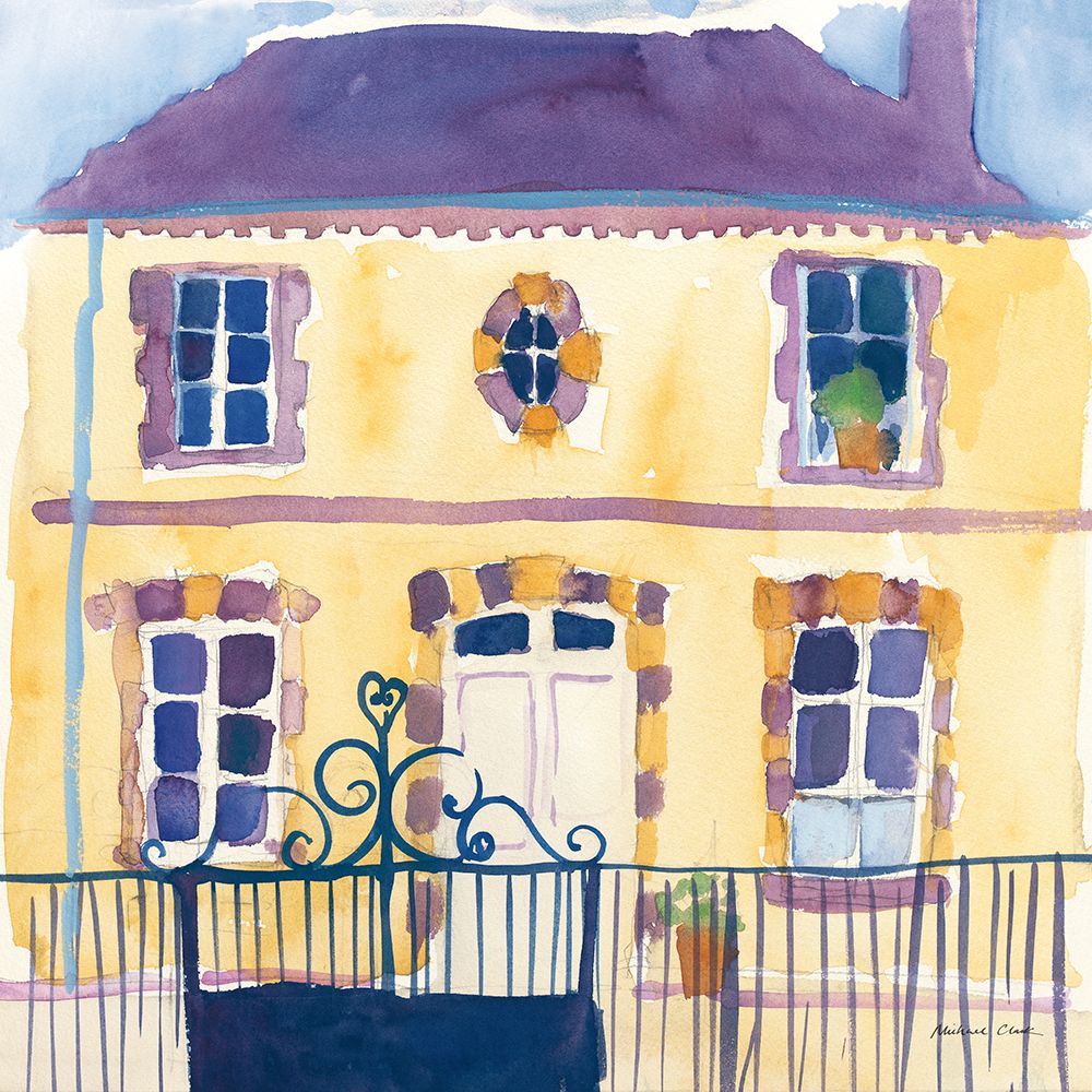 Le Maison Jaune II art print by Michael Clark for $57.95 CAD