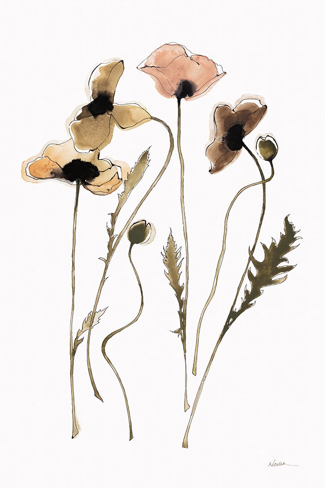 Autumn Orientals Vignette I art print by Shirley Novak for $57.95 CAD