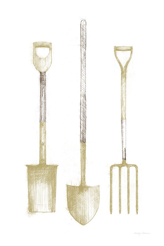 Farm and Garden VII Gold art print by Avery Tillmon for $57.95 CAD