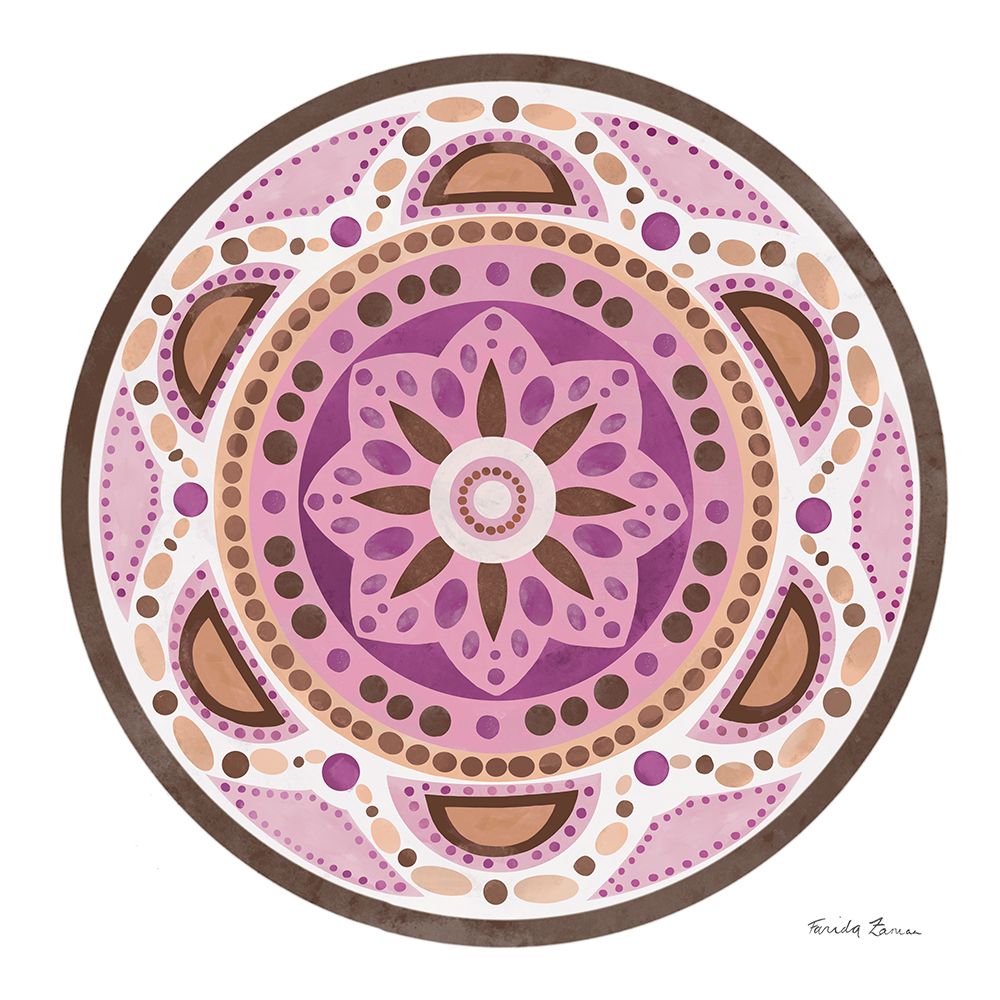 Bright Mandala II art print by Farida Zaman for $57.95 CAD