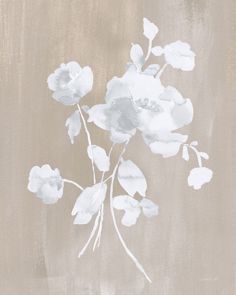White Florals of Summer III Tan art print by Danhui Nai for $57.95 CAD