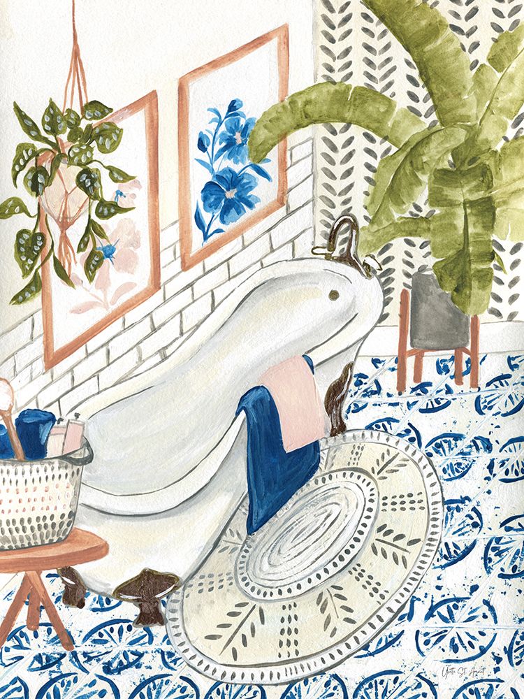 Boho Chic Bath I art print by Yvette St. Amant for $57.95 CAD