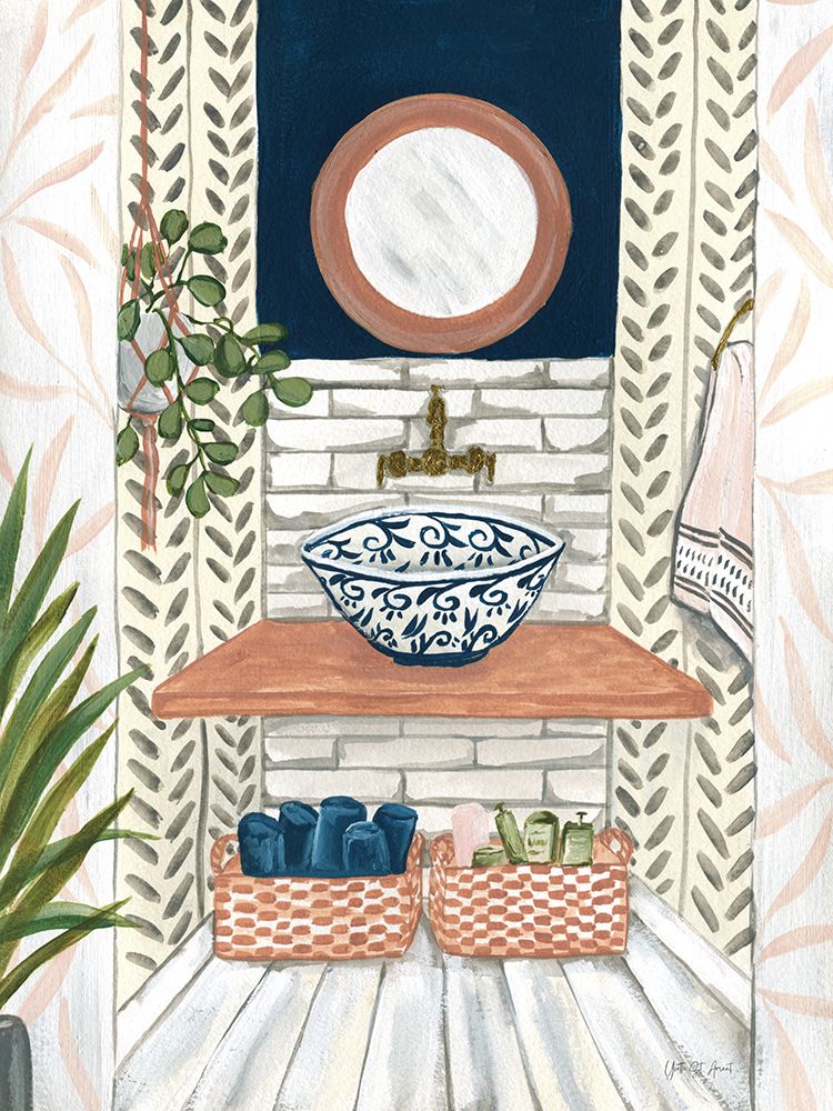 Boho Chic Bath II art print by Yvette St. Amant for $57.95 CAD