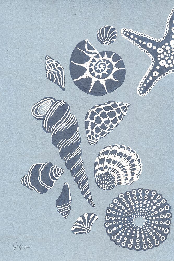 Coastal Shells I art print by Yvette St. Amant for $57.95 CAD