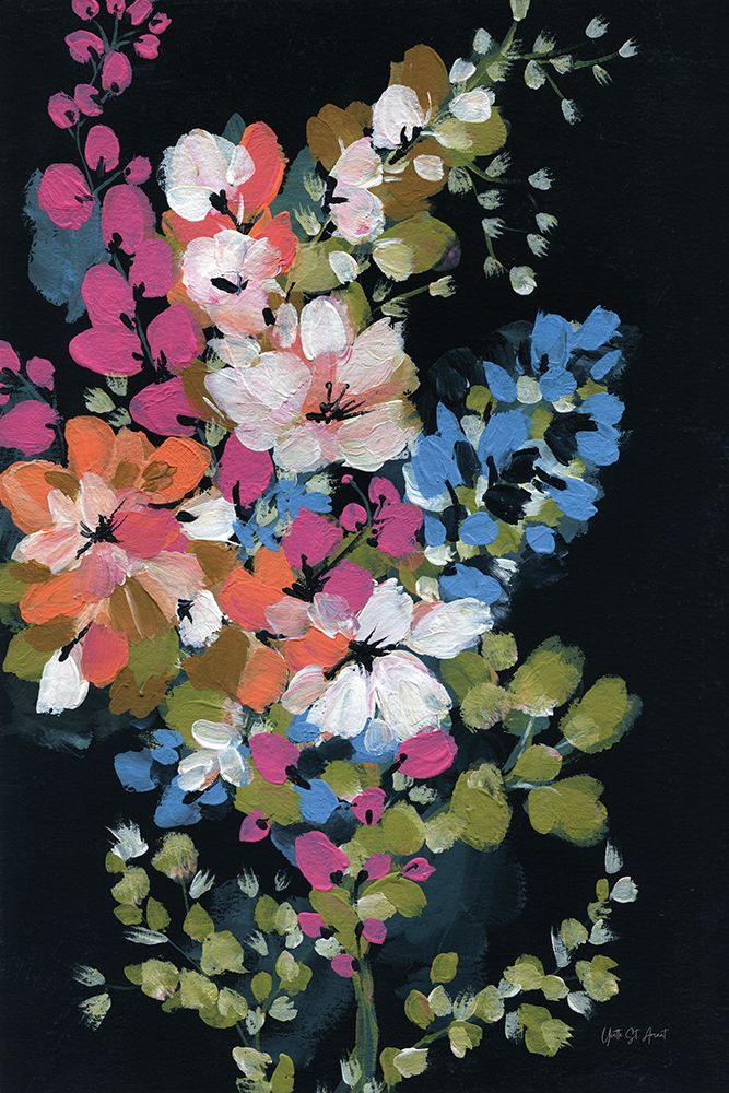 Midnight Floral art print by Yvette St. Amant for $57.95 CAD