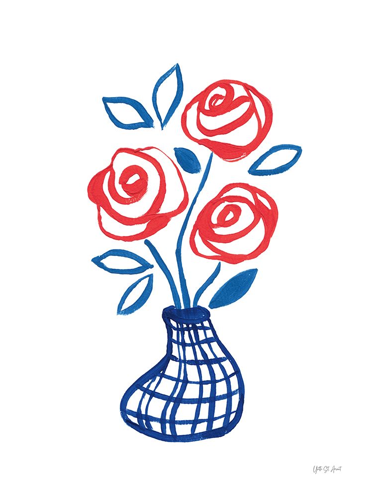 Floral in Plaid II art print by Yvette St. Amant for $57.95 CAD