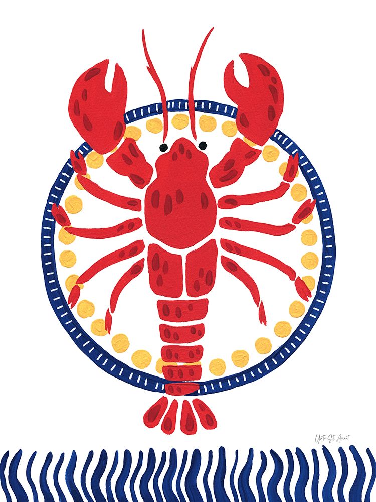 Kitschy Coastal Lobster art print by Yvette St. Amant for $57.95 CAD