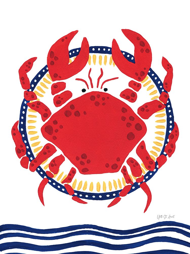 Kitschy Coastal Crab art print by Yvette St. Amant for $57.95 CAD