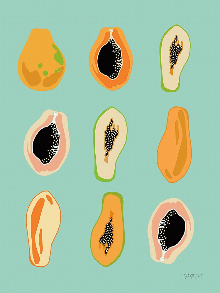 Papaya Blue art print by Yvette St. Amant for $57.95 CAD