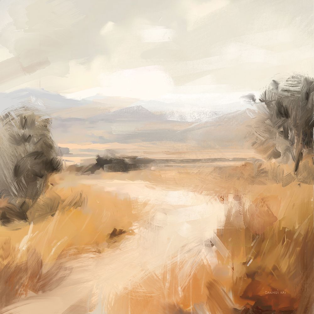 Landscape in Yellow Ochre art print by Danhui Nai for $57.95 CAD