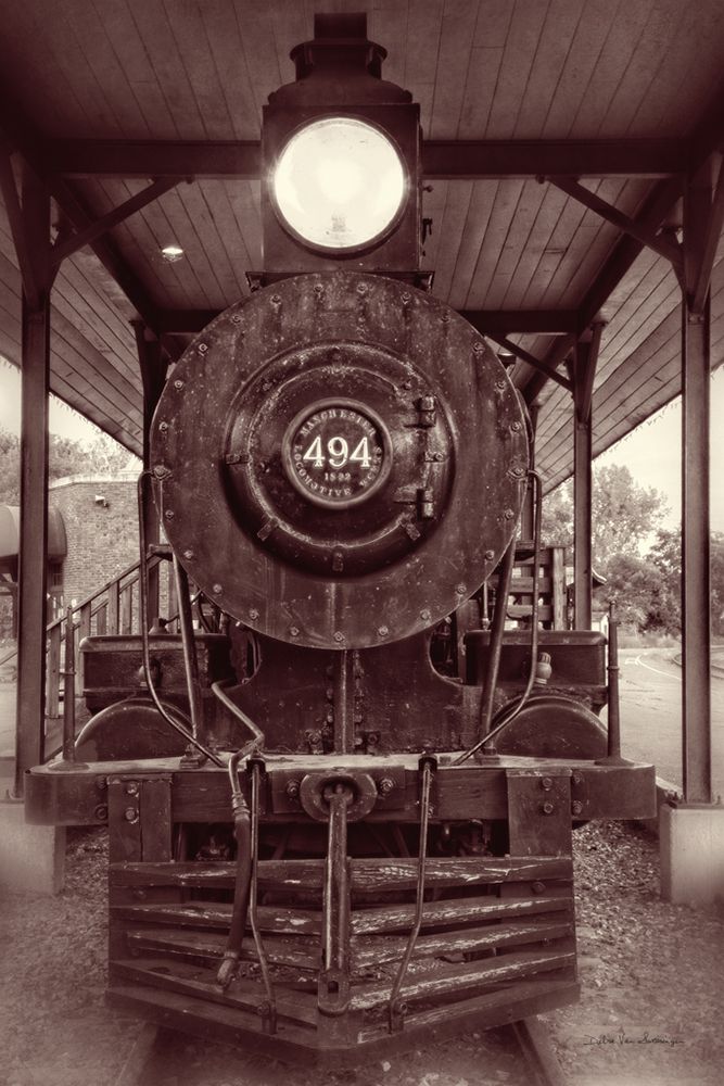 Vintage Train I Sepia art print by Debra Van Swearingen for $57.95 CAD