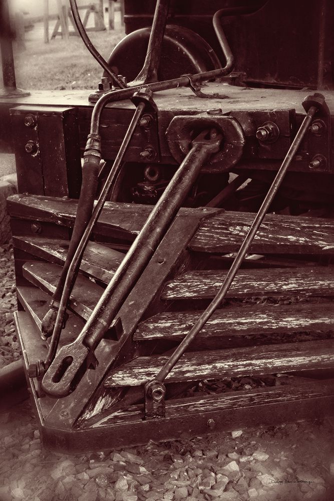 Vintage Train III Sepia art print by Debra Van Swearingen for $57.95 CAD