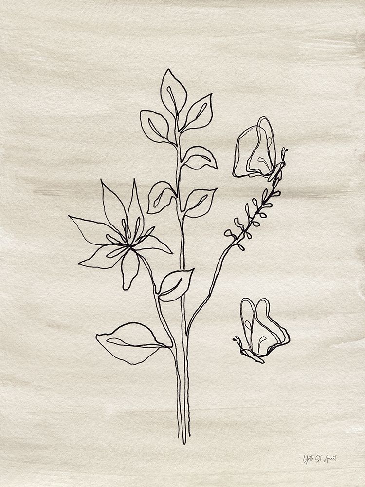 Line Butterfly art print by Yvette St. Amant for $57.95 CAD
